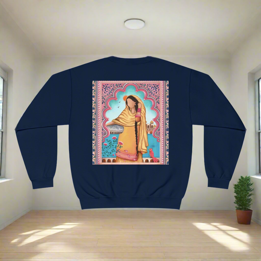 Vibrant Cultural Art Unisex Crewneck Sweatshirt - Perfect for Cozy Days & Cultural Celebrations