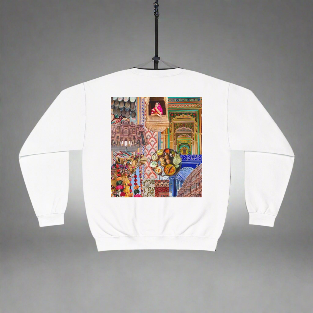 Vibrant Cultural Art Unisex Crewneck Sweatshirt - Perfect for Cozy Days & Cultural Celebrations